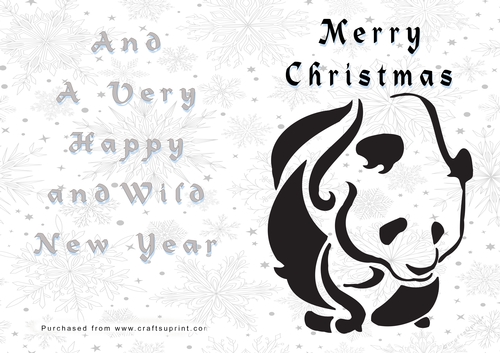 No Cut Just Print Christmas Cards - Wild Animals and Birds
