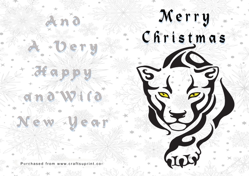 No Cut Just Print Christmas Cards - Wild Animals and Birds