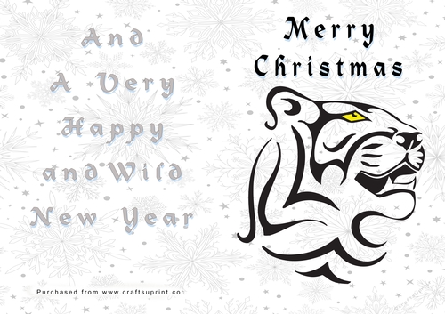 No Cut Just Print Christmas Cards - Wild Animals and Birds
