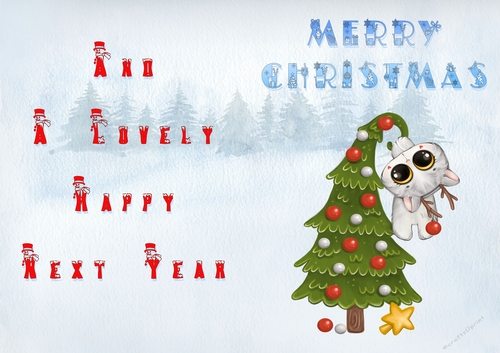 No Cut Just Print Christmas Cards - Childrens