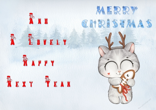 No Cut Just Print Christmas Cards - Childrens