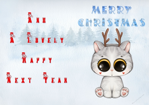 No Cut Just Print Christmas Cards - Childrens