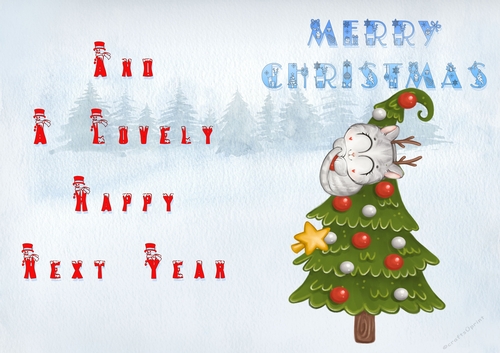 No Cut Just Print Christmas Cards - Childrens