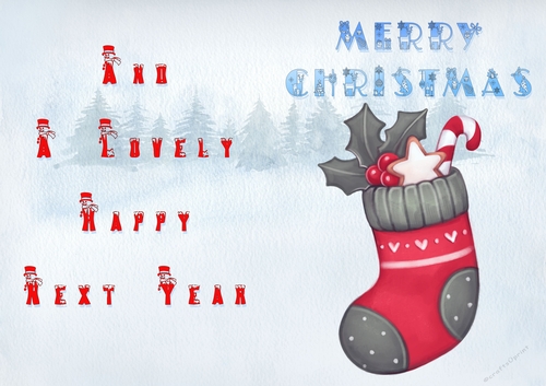 No Cut Just Print Christmas Cards - Childrens