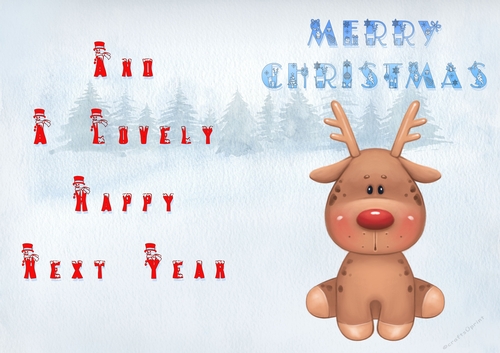 No Cut Just Print Christmas Cards - Childrens