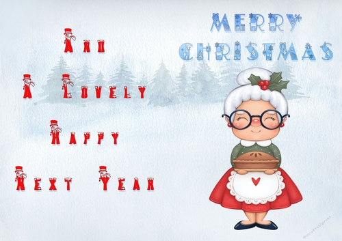 No Cut Just Print Christmas Cards - Childrens