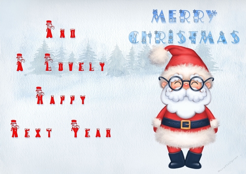 No Cut Just Print Christmas Cards - Childrens