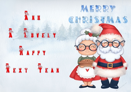 No Cut Just Print Christmas Cards - Childrens
