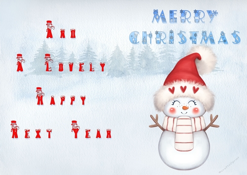 No Cut Just Print Christmas Cards - Childrens