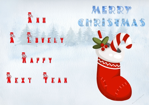 No Cut Just Print Christmas Cards - Childrens
