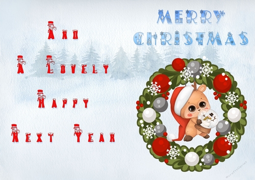 No Cut Just Print Christmas Cards - Childrens