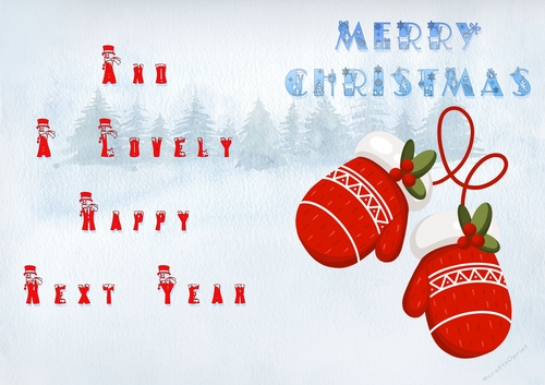 No Cut Just Print Christmas Cards - Childrens