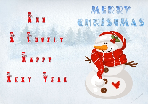 No Cut Just Print Christmas Cards - Childrens