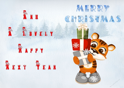 No Cut Just Print Christmas Cards - Childrens