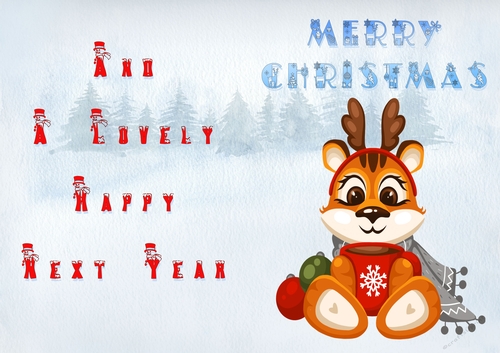 No Cut Just Print Christmas Cards - Childrens