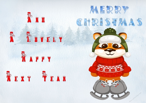 No Cut Just Print Christmas Cards - Childrens