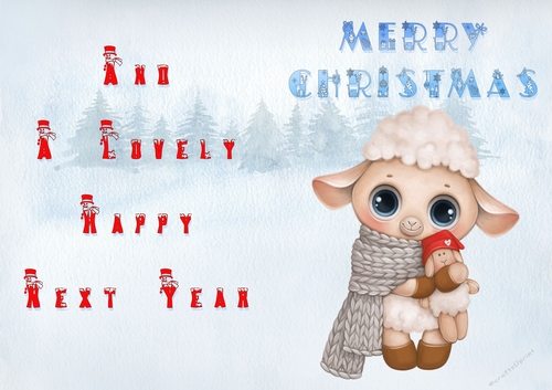 No Cut Just Print Christmas Cards - Childrens