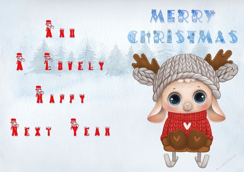 No Cut Just Print Christmas Cards - Childrens