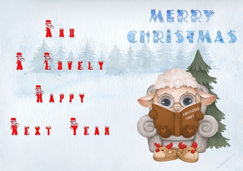 No Cut Just Print Christmas Cards - Childrens