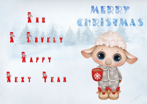 No Cut Just Print Christmas Cards - Childrens