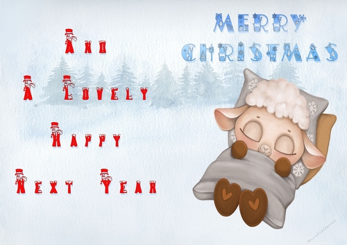 No Cut Just Print Christmas Cards - Childrens