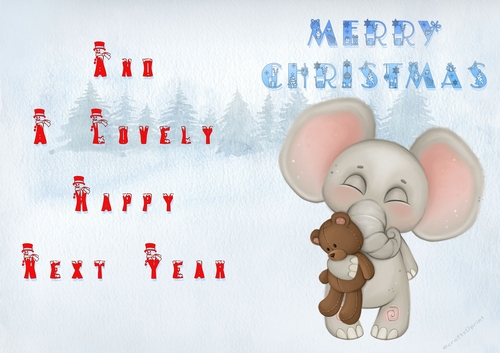 No Cut Just Print Christmas Cards - Childrens