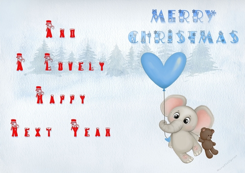 No Cut Just Print Christmas Cards - Childrens