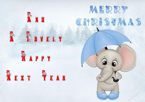 No Cut Just Print Christmas Cards - Childrens