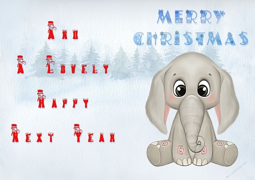 No Cut Just Print Christmas Cards - Childrens