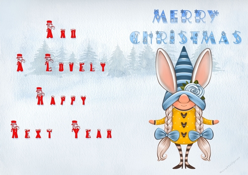 No Cut Just Print Christmas Cards - Childrens