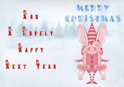No Cut Just Print Christmas Cards - Childrens