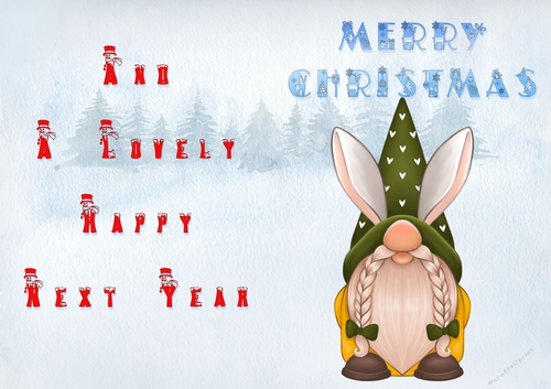 No Cut Just Print Christmas Cards - Childrens