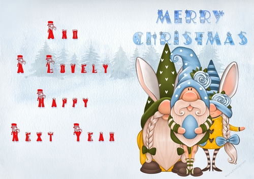 No Cut Just Print Christmas Cards - Childrens