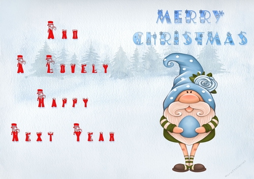 No Cut Just Print Christmas Cards - Childrens