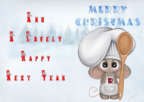 No Cut Just Print Christmas Cards - Childrens Chefs