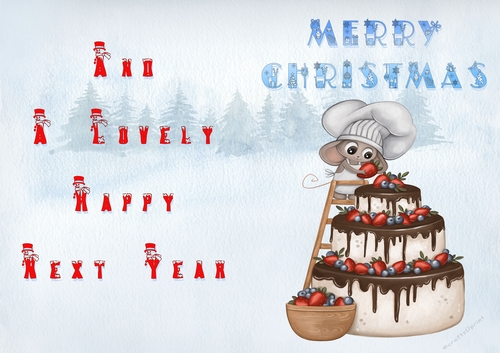 No Cut Just Print Christmas Cards - Childrens Chefs