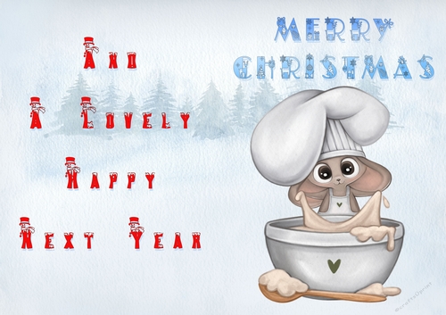 No Cut Just Print Christmas Cards - Childrens Chefs
