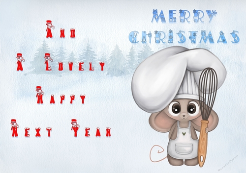 No Cut Just Print Christmas Cards - Childrens Chefs