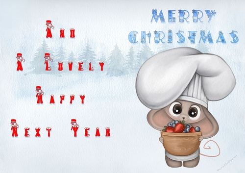 No Cut Just Print Christmas Cards - Childrens Chefs