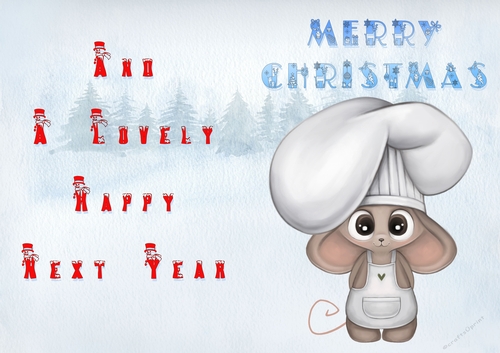 No Cut Just Print Christmas Cards - Childrens Chefs