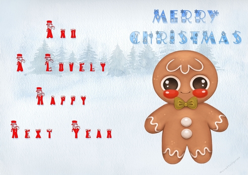 No Cut Just Print Christmas Cards - Childrens Cute 