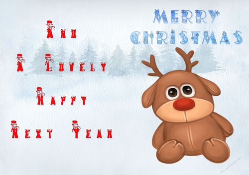 No Cut Just Print Christmas Cards - Childrens Cute 