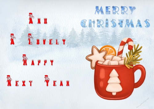 No Cut Just Print Christmas Cards - Childrens Cute 