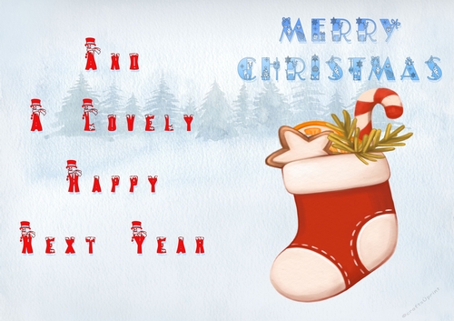 No Cut Just Print Christmas Cards - Childrens Cute 