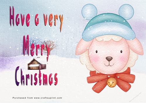 No Cut Just Print Christmas Cards Penguins