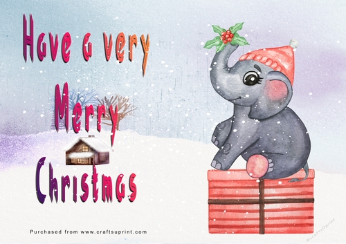 No Cut Just Print Christmas Cards