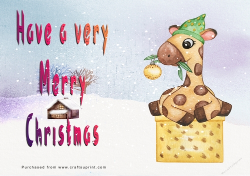No Cut Just Print Christmas Cards