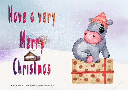 No Cut Just Print Christmas Cards