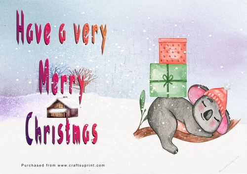 No Cut Just Print Christmas Cards