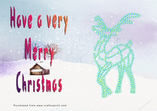 No Cut Just Print Christmas Cards